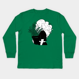 Plant Girl Kids Long Sleeve T-Shirt